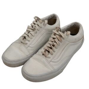 Vans white leather sneaker old skool men’s size 7.5 or women size 9